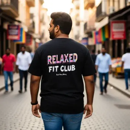 Relaxed Fit Club Plus Size T-Shirt | 4XL to 7XL Comfort Wear
